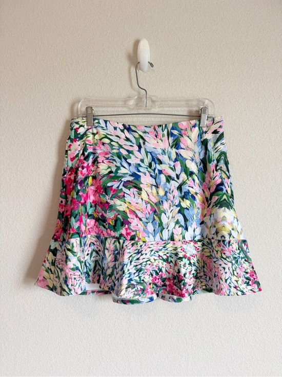 Acegolfs Dresses & Skirts - Acegolfs Botanical Floral Print Energy Silky 17" Ruffle Tennis Golf Skirt Size L